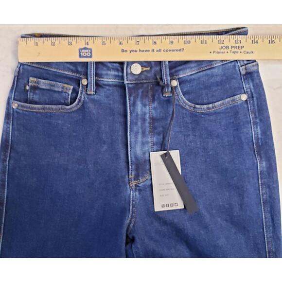 NWT JUDY BLUE High Waist Tummy Control Straight Leg Dark Blue Jeans Size 5/27 - Picture 8 of 11